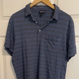 Patagonia Striped Polo Shirt - Medium